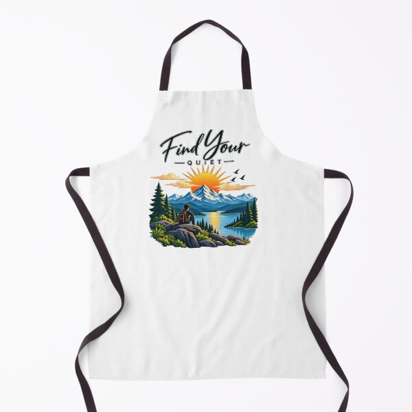 Item preview, Find Your Quiet - Mountain Sunset & Hiker Illustration designed and sold by Ozyven-Creation.