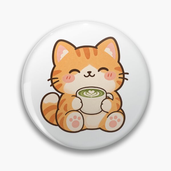 Item preview, Cute Cat And Matcha Latte designed and sold by YnMstudio25.