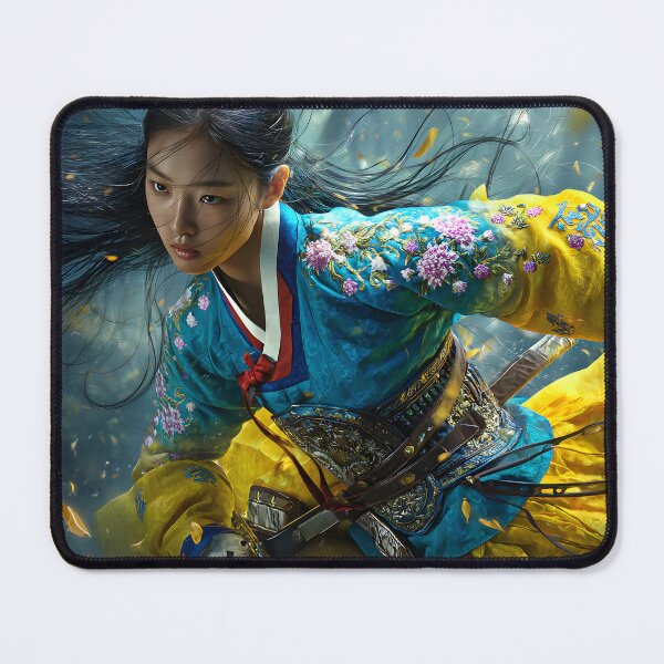 Item preview, A Brave Warrior in Traditional Colorful Attire designed and sold by Artessie.