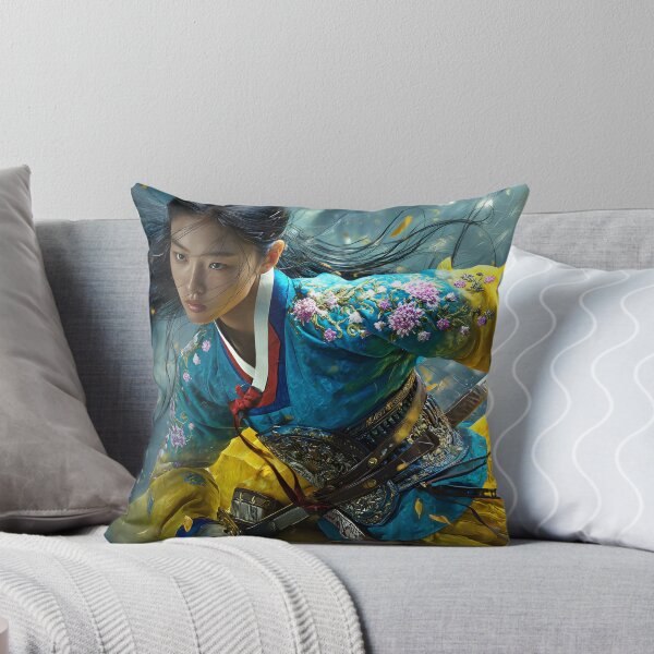 Item preview, A Brave Warrior in Traditional Colorful Attire designed and sold by Artessie.