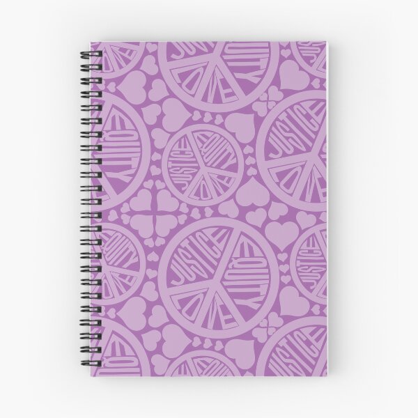 Item preview, Peace Love Justice Equity with Hearts in Purple designed and sold by Digitalmyth's Designs.