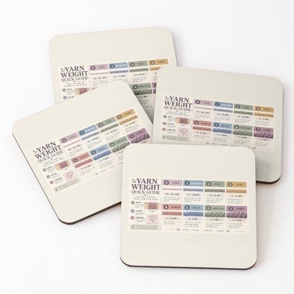 Item preview, Yarn Weight Quick Guide Desk Mat – WPI Reference for Knitting & Crochet designed and sold by astersgraphics.