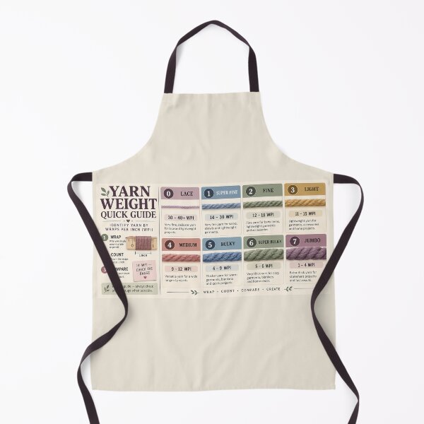 Item preview, Yarn Weight Quick Guide Desk Mat – WPI Reference for Knitting & Crochet designed and sold by astersgraphics.