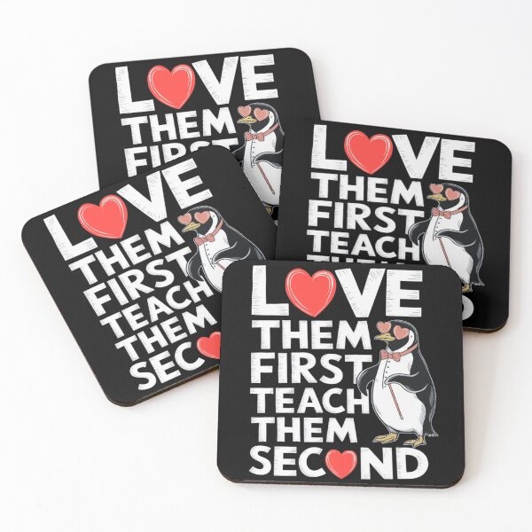 Item preview, Love Them First Teach Them Second Funny Penguin Teacher Gift designed and sold by SkymarArt.