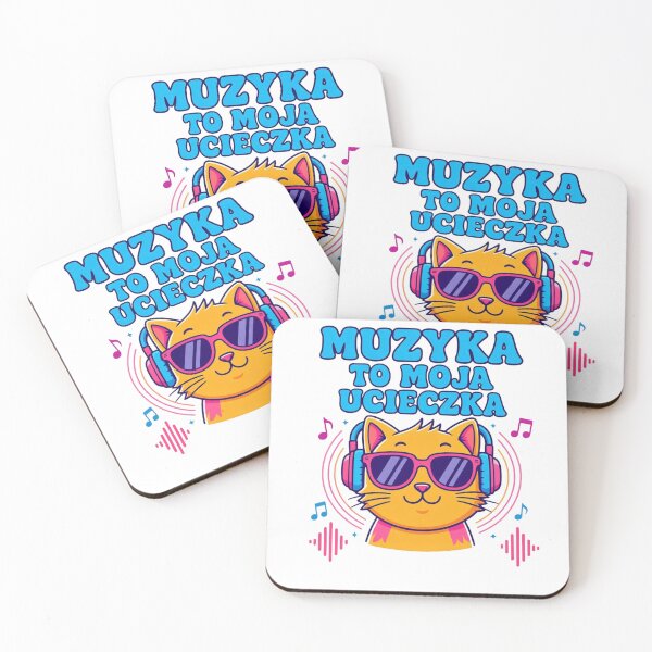 Item preview, Music Is My Escape Cute Cartoon Cat designed and sold by Nela-&-Lena.