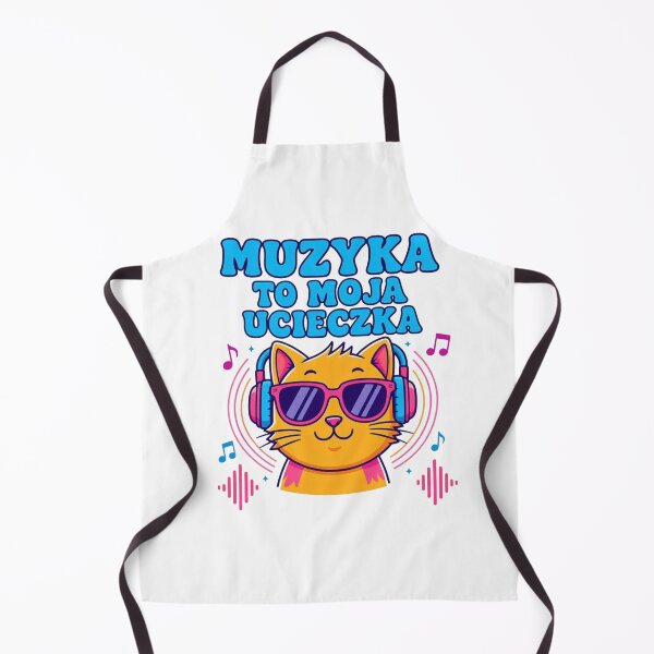 Item preview, Music Is My Escape Cute Cartoon Cat designed and sold by Nela-&-Lena.