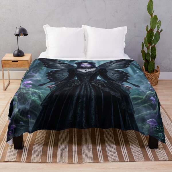 Item preview, Dark Fairy Queen in an Enchanted Midnight Forest designed and sold by JanjjaSoulInk.
