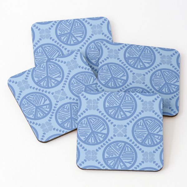 Item preview, Peace Love Justice Equity with Heart Diamonds in Blue designed and sold by Digitalmyth's Designs.