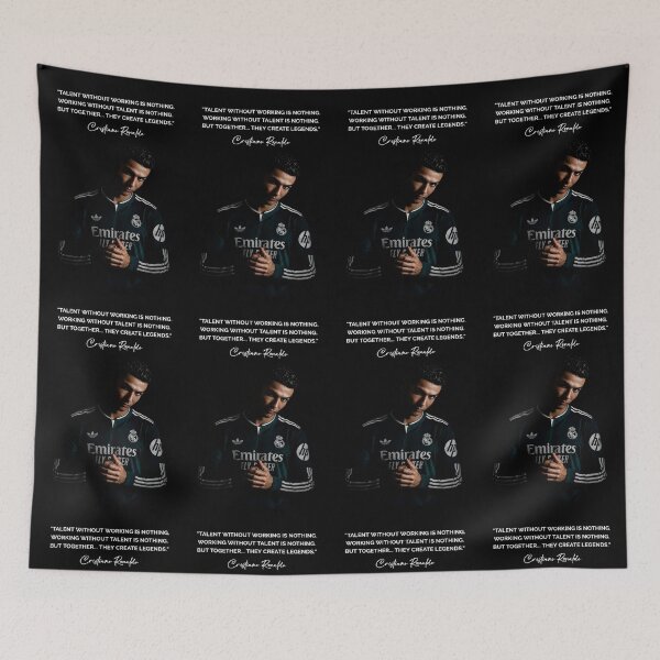 Item preview, Talent Without Working Hard Is Nothing Cristiano Ronaldo Inspiring Motivational Quotes and Sayings CR7 Portrait designed and sold by Matt_Smith.