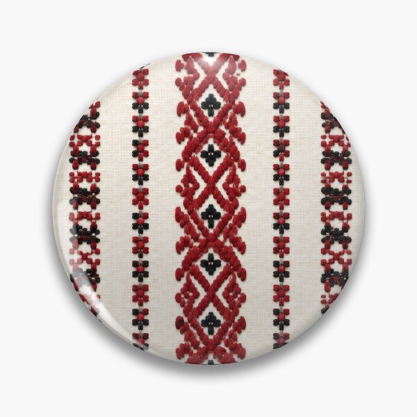 Item preview, Traditional Rustic Style Folk Embroidery in Red and Black designed and sold by DansCreations42.