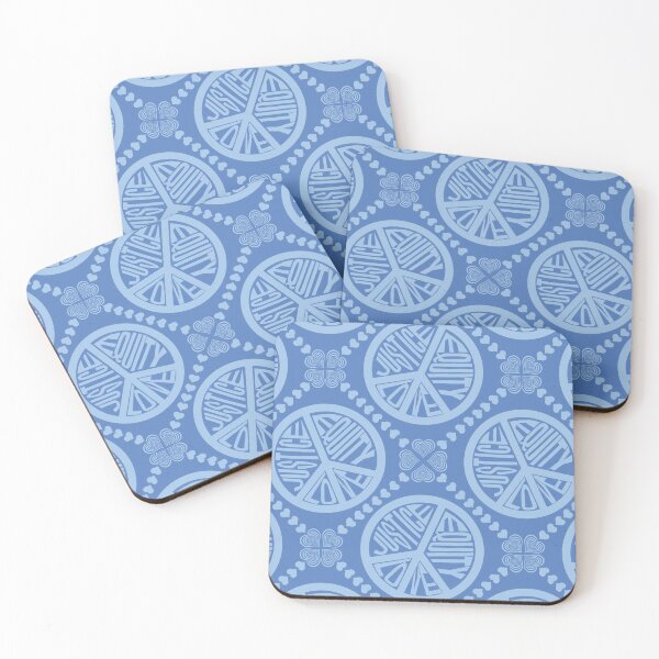 Item preview, Peace Love Justice Equity with Heart Diamonds in Blue designed and sold by Digitalmyth's Designs.