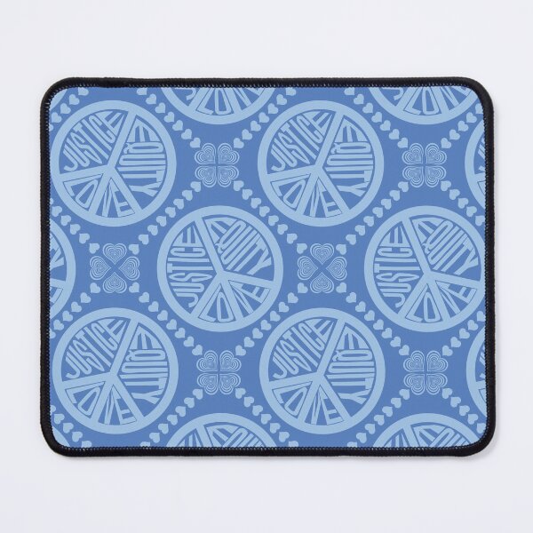 Item preview, Peace Love Justice Equity with Heart Diamonds in Blue designed and sold by Digitalmyth's Designs.