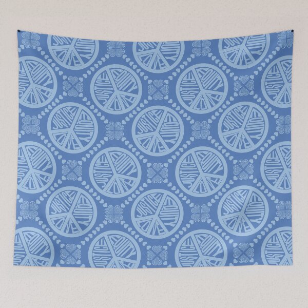 Item preview, Peace Love Justice Equity with Heart Diamonds in Blue designed and sold by Digitalmyth's Designs.