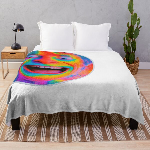 Item preview, Vibrant Psychedelic Laughing Face Art designed and sold by NicolasGlowArt.