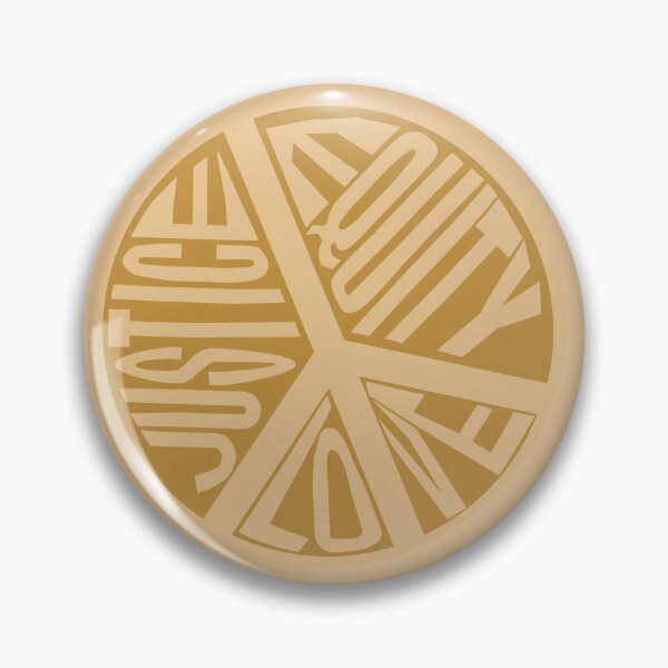 Item preview, Peace Love Justice Equity with Heart Diamonds in Gold designed and sold by Digitalmyth's Designs.