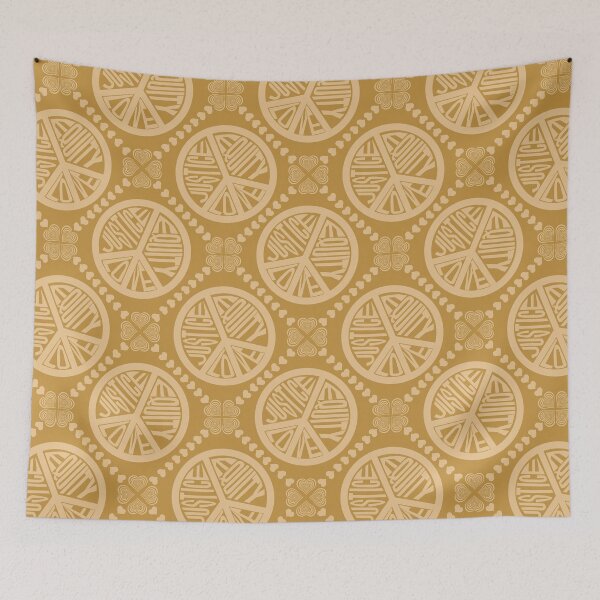 Item preview, Peace Love Justice Equity with Heart Diamonds in Gold designed and sold by Digitalmyth's Designs.