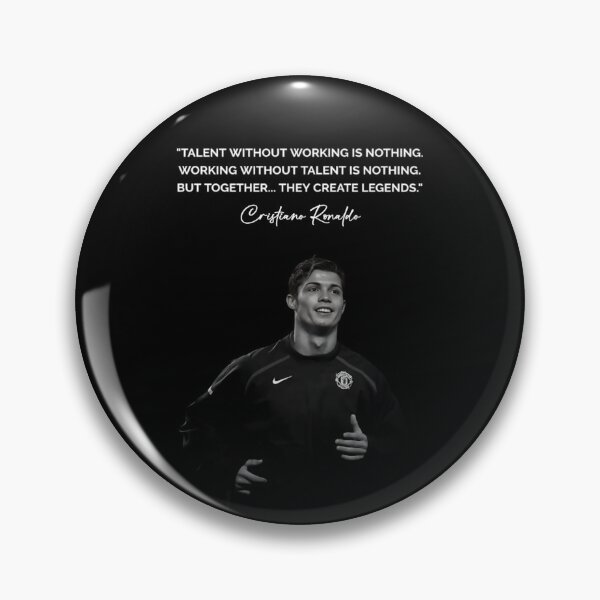 Item preview, Talent Without Working Hard Is Nothing Cristiano Ronaldo Inspiring Motivational Quotes and Sayings CR7 Portrait designed and sold by Matt_Smith.