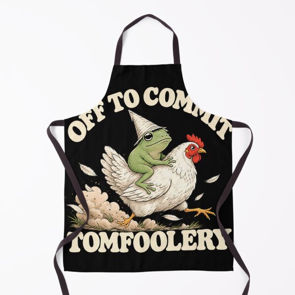 Item preview, Off To Commit Tomfoolery Frog Riding Chicken Design designed and sold by VGAfanatic.