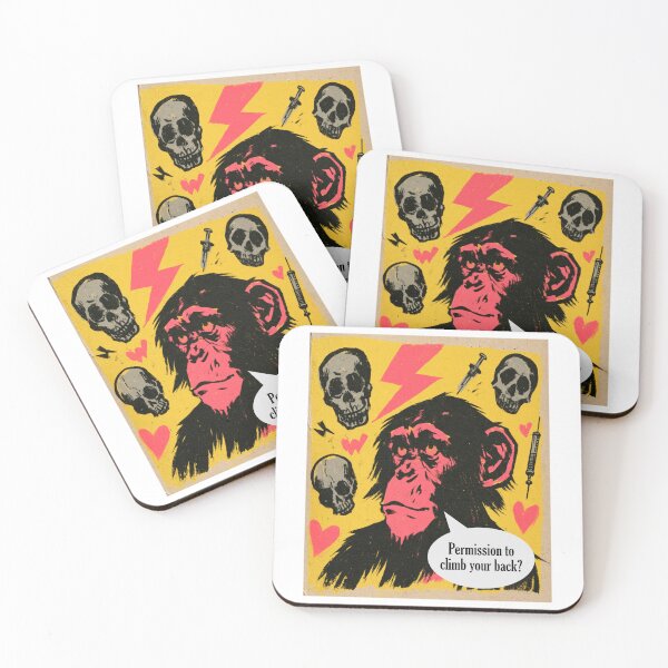Item preview, Permission to Climb Your Back? Trippy Junkie Monkey Surreal Art designed and sold by Ignorant-Artist.