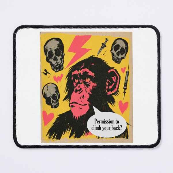 Item preview, Permission to Climb Your Back? Trippy Junkie Monkey Surreal Art designed and sold by Ignorant-Artist.