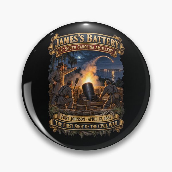Item preview, Civil War - James Battery - Fort Johnson, April 2, 1861 - 1st Shot of the Civil War - 3D - Enhanced designed and sold by Military Insignia Products.
