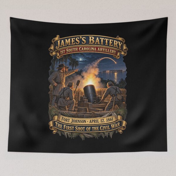 Item preview, Civil War - James Battery - Fort Johnson, April 2, 1861 - 1st Shot of the Civil War - 3D - Enhanced designed and sold by Military Insignia Products.