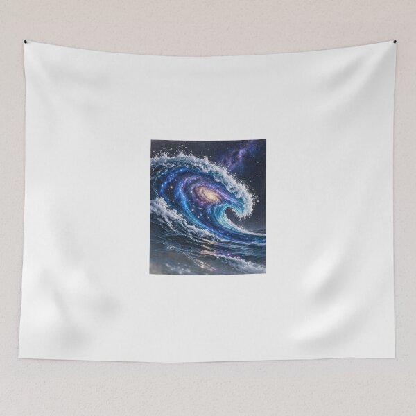 Item preview, Ocean Wave Carrying the Milky Way – Cosmic Ocean Space Art designed and sold by Prince Tripathi .