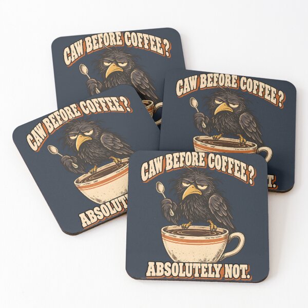 Item preview, Caw Before Coffee Absolutely Not – Grumpy Crow Coffee Humor designed and sold by AmiGraph.