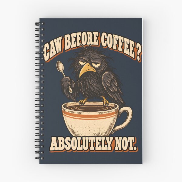 Item preview, Caw Before Coffee Absolutely Not – Grumpy Crow Coffee Humor designed and sold by AmiGraph.