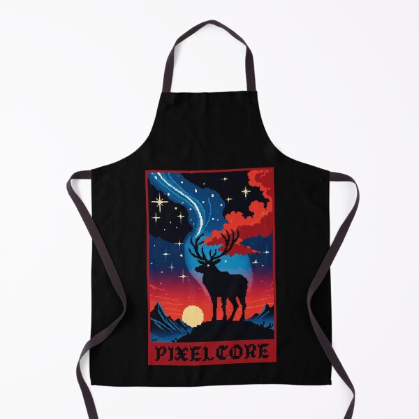 Item preview, Wild Deer in a Mystical Night Sky Pixel Art {PIXELCORE} designed and sold by PIXELCORE-TEE.