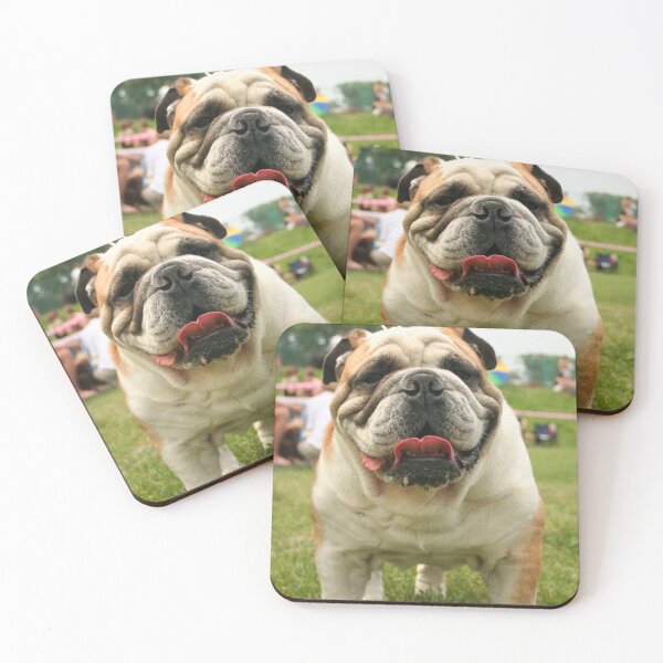 Item preview, Close-Up Portrait of a Panting Bulldog designed and sold by VanGaldo.