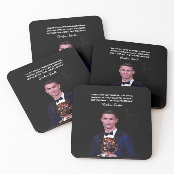 Item preview, Talent Without Working Hard Is Nothing Cristiano Ronaldo Inspiring Motivational Quotes and Sayings CR7 Portrait designed and sold by Matt_Smith.