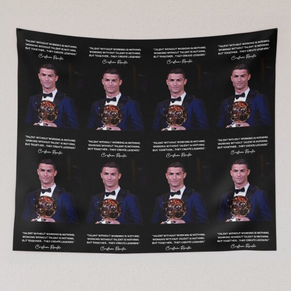 Item preview, Talent Without Working Hard Is Nothing Cristiano Ronaldo Inspiring Motivational Quotes and Sayings CR7 Portrait designed and sold by Matt_Smith.