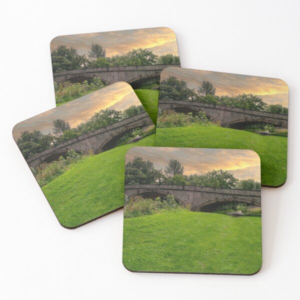 Item preview, Golden Hour Glow Over Elwy Bridge, St Asaph designed and sold by ArtworkNorth.