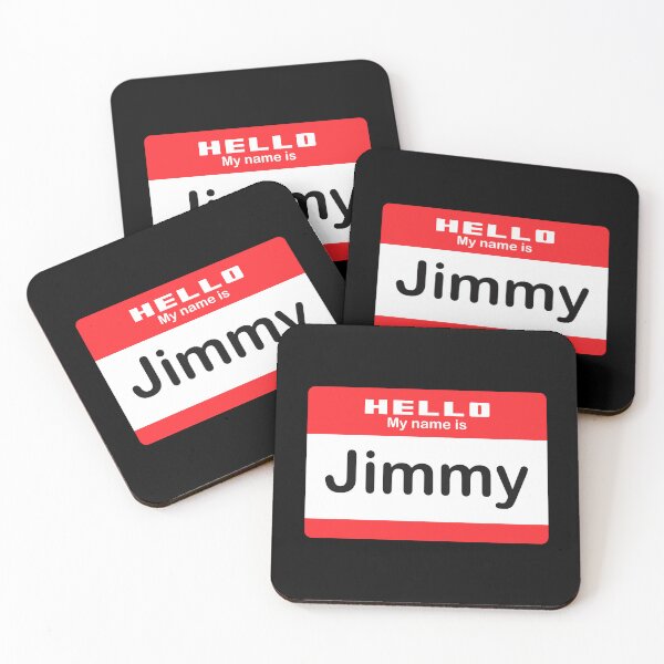 Item preview, Hello My Name is Jimmy - Red Name Tag designed and sold by Vector-Artist.