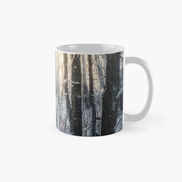 Item preview, Winter Forest Fine Art Photography Canvas Print | Snowy Woodland Trees Wall Art | Atmospheric Cold Sunlight Nature Poster | Vertical Landscape Photo Decor designed and sold by SergioMiklos.