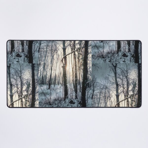 Item preview, Winter Forest Fine Art Photography Canvas Print | Snowy Woodland Trees Wall Art | Atmospheric Cold Sunlight Nature Poster | Vertical Landscape Photo Decor designed and sold by SergioMiklos.