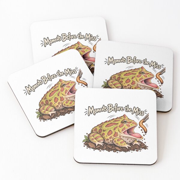 Item preview, Moments Before the Miss – Pacman Frog Feeding designed and sold by threadandfangs.
