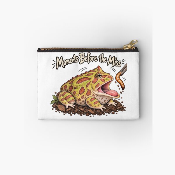 Item preview, Moments Before the Miss – Pacman Frog Feeding designed and sold by threadandfangs.