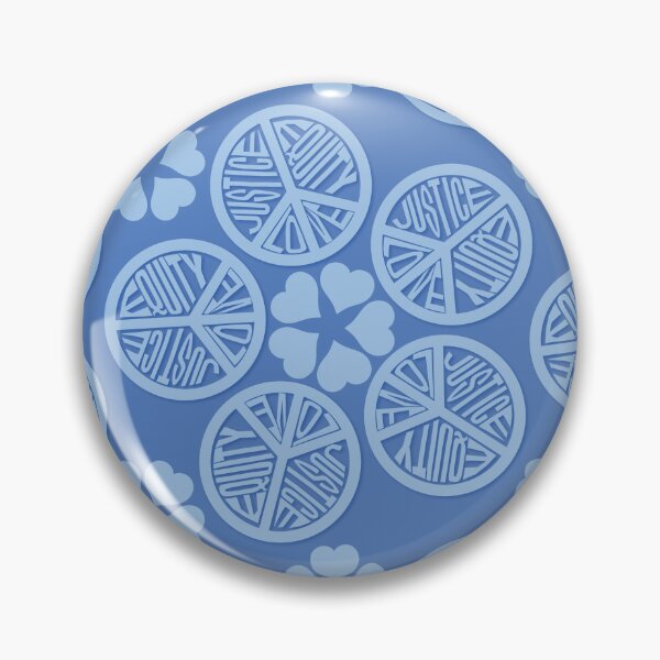 Item preview, Peace Love Justice Equity Radials with Heart Radials in Blue designed and sold by Digitalmyth's Designs.