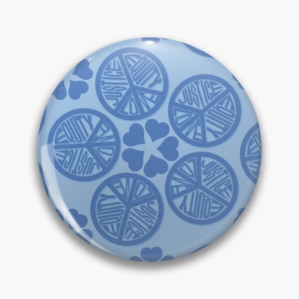 Item preview, Peace Love Justice Equity Radials with Heart Radials in Blue designed and sold by Digitalmyth's Designs.