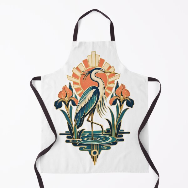 Item preview, Art Deco Heron with Golden Sunrise designed and sold by SomeBoss.