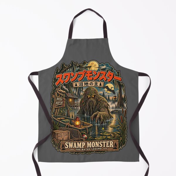 Item preview, Swamp Monster Bayou Legend Vintage Horror Art designed and sold by ElizBurkes.