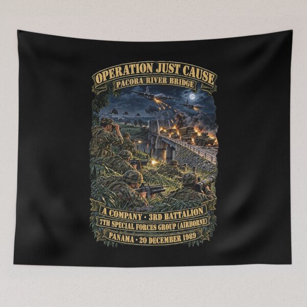 Item preview, SOF - Operation Just Cause  - Company A 3rd Bn 7th SFG - PACORA RIVER BRIDGE - 3D - Enhanced designed and sold by Military Insignia Products.