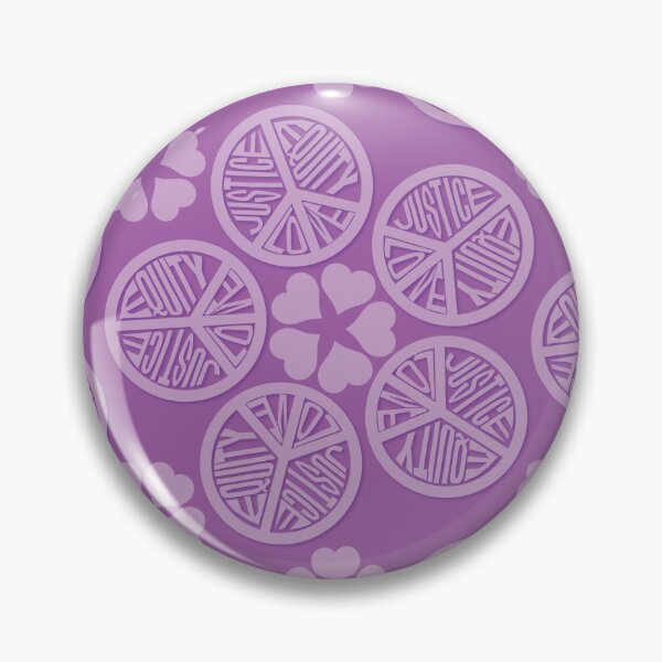 Item preview, Peace Love Justice Equity Radials with Heart Radials in Purple designed and sold by Digitalmyth's Designs.