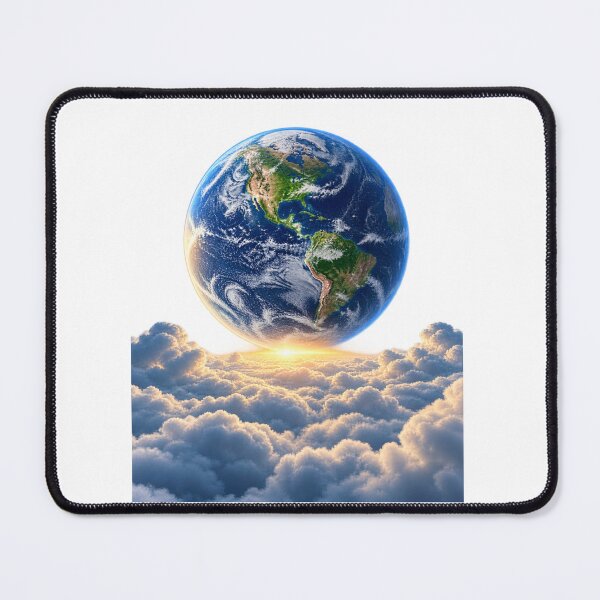 Item preview, Earth Floating Above a Sea of Clouds – Surreal Planet Nature Space Art designed and sold by Prince Tripathi .