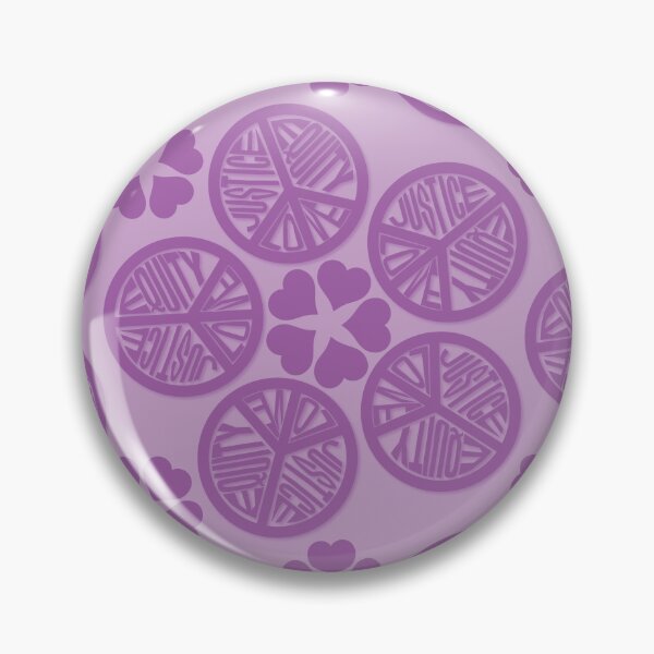Item preview, Peace Love Justice Equity Radials with Heart Radials in Purple designed and sold by Digitalmyth's Designs.