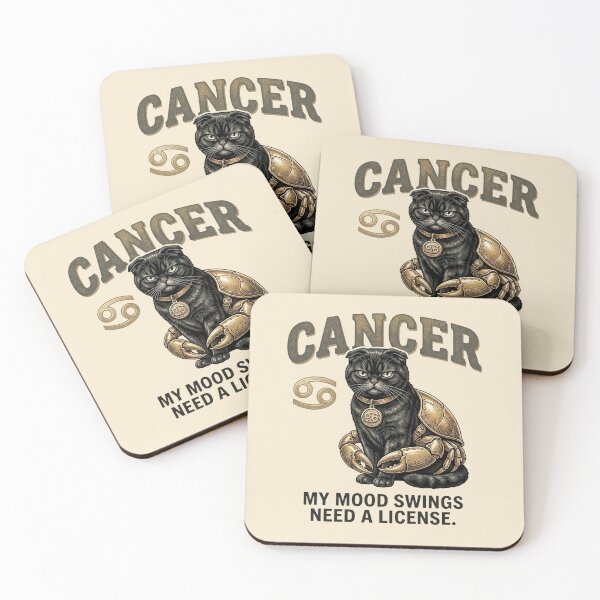 Item preview, Cancer Black Cat – Funny Sarcastic Zodiac Cat designed and sold by NadinArtStudio.
