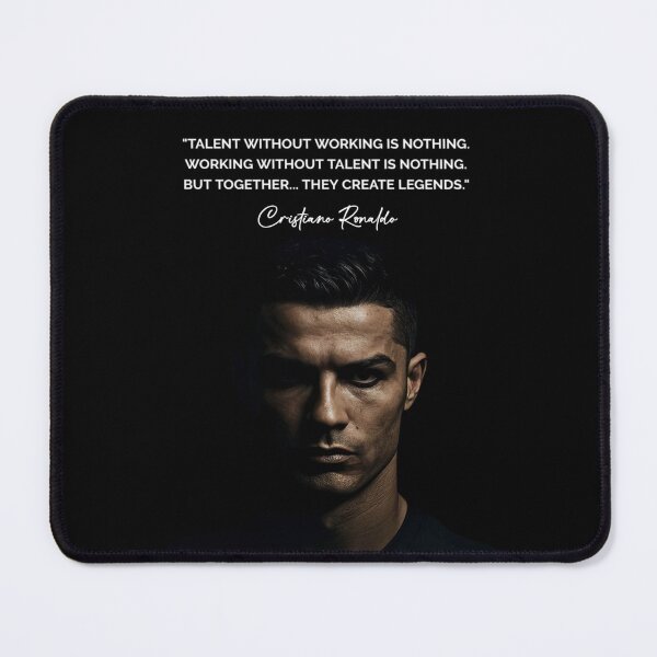 Item preview, Talent Without Working Hard Is Nothing Cristiano Ronaldo Inspiring Motivational Quotes and Sayings CR7 Portrait designed and sold by Matt_Smith.