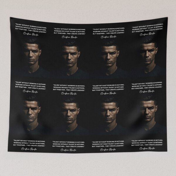 Item preview, Talent Without Working Hard Is Nothing Cristiano Ronaldo Inspiring Motivational Quotes and Sayings CR7 Portrait designed and sold by Matt_Smith.